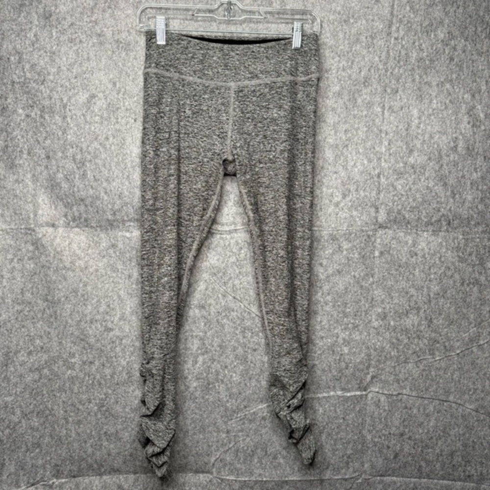 Beyond Yoga‎ Gray Heathered Spacedye Essential Ruched Leggings- Sz L